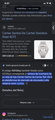 ropa para hombre - Vendo Reloj Cartier  8
