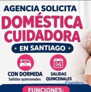 AGENCIA SOLICITA DOMÉSTICAS COMPLETAS Y NIÑERAS CO
