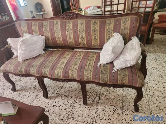 muebles y colchones - Se vende juego de Sala completo en Caoba 2