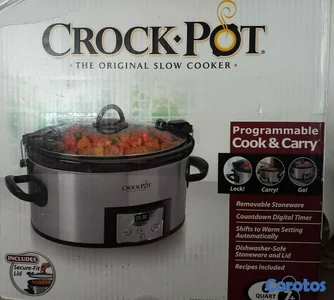 LA ORIGINAL OLLA DE COCIDO LENTO, MARCA CROCK POT DE 6 LITROS.