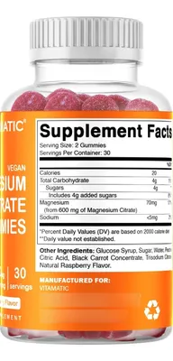 Salud y Equipamiento Médico - Gomitas De Citrato De Magnesio 600mg 60gomitas Vitamatic 3