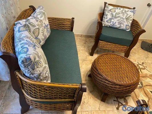 muebles y colchones -  Muebles en Mimbre y Rattan en caoba  2