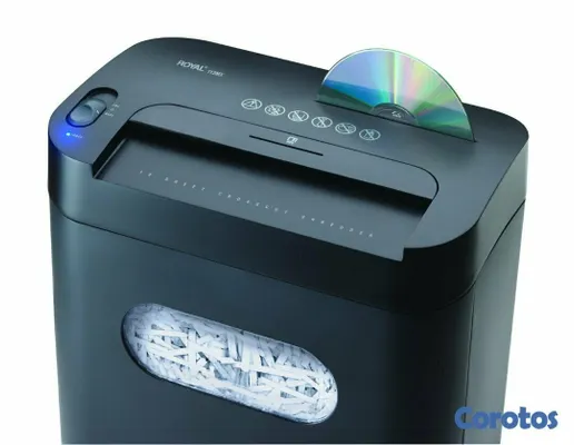 impresoras y scanners - TRITURADORA DE PAPEL ROYAL 112MX, 12 HOJAS DE CORTE CRUZADO, DESTRUYE GRAPAS, CD 2