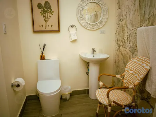casas vacacionales y villas - Green Village, Cap Cana: villa amueblada con jacuzzi y jardín 8