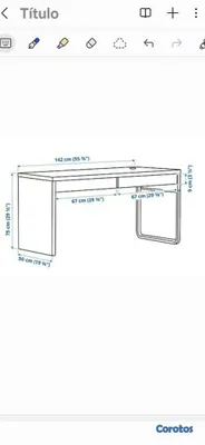 muebles y colchones - Combo Escritorio Micke Ikea + Silla Snille IKEA  + Base Enfriadora + Zafacón. 7