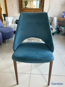 Juego de 6 sillas azules
