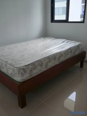 muebles y colchones - Cama Full: Base de Madera + Colchon 7