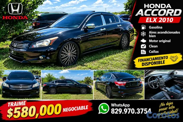 carros - Honda Accord ELX 2010 en excelente estado gasolina 2