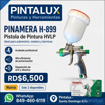 construccion e industrial - Pistola aerográfica profesional Pinamera H-899 HVL 3