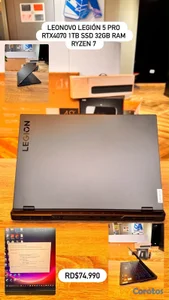 LEONOVO LEGIÓN 5 PRO RTX4070 1TB SSD 32GB RAM RYZEN 7 