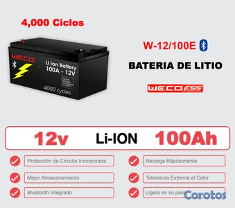 BATERIA LITIO 12V 100 AMP