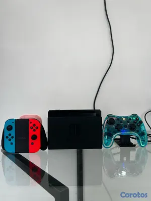 consolas y videojuegos - Nintendo Switch V2 + Dock + Joy-Con Grip + Control RGB LED + Micro SD 128G 4