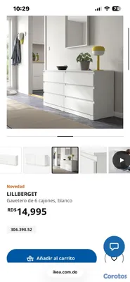 muebles y colchones - gavetero de 6 cajones  8