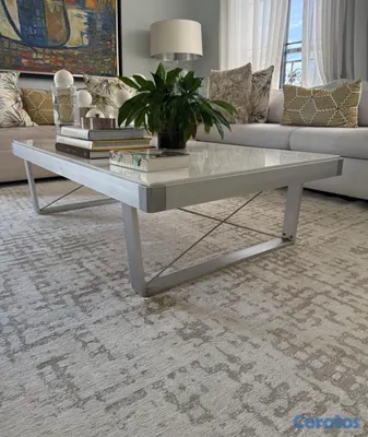 muebles y colchones - Mesa de aluminio con tope marmol 2