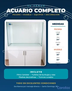 Vendo Pescera de 30 Galones con Mueble.
Pecera. Acuario