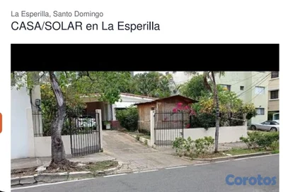 Vendo excelente propiedad,  casa / solar en la esperilla 
* Solar 600mts