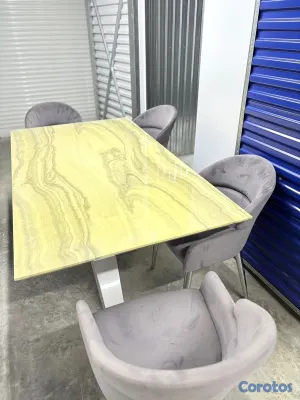 muebles y colchones - Mesa comedor con sus 4 butacas - Ilumel 3