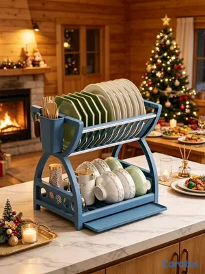 muebles y colchones - Escurridor de Platos de Dos Niveles  2