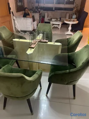 decoración y accesorios - Juego de comedor con 6 sillas 3
