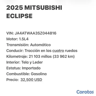 carros - mitsubishi eclipse 2025 6