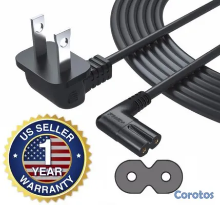 otros electronicos - CABLE DE ALIMENTACIÓN DE CORRIENTE EXTRALARGO DE ALTA CALIDAD 12 PIES TIPO L 2