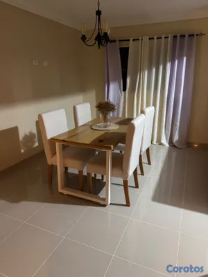 muebles y colchones - Comedor de 4 sillas en pino tratado y patas de hierro galvanizadas  2
