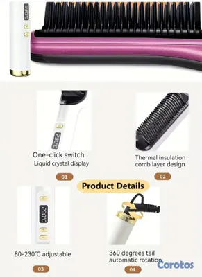 salud y belleza - Cepillo Alisador Ionico Eléctrico 9