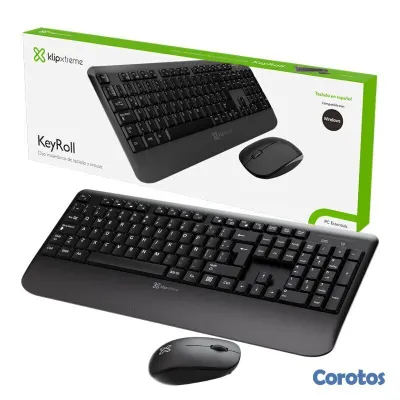 accesorios para electronica - TECLADO MOUSE KLIPX KEYROLL, WIRELESS, MULTIMEDIA, MOUSE CON 3 BOTONES, 1200 DPI 2