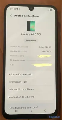 celulares y tabletas - Samsung A26 5G 256g pantalla 6.7 pulgadas  2