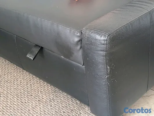 muebles y colchones - Sofá cama ,negro grande 3