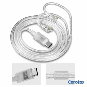 Cable USB-C con pin QDC/S/C para audifonos auriculares IEM's KZ