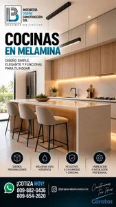 diseño y fabricación de cocinas modulares en melamina 100% hidrofuga 