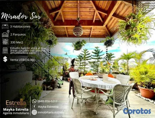 penthouses - Penthouse en venta (322mts2) de 3 niveles en el Mirador Sur de 3 habitaciones 2
