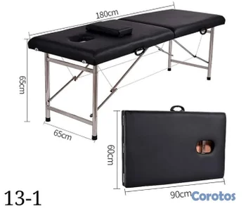 Camillas portatil para masajesMedida:60x180x65cm.Material: Leder y acero 