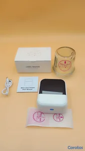 Impresora térmica Bluetooth c50 con 3 rollos Adhesivos continuos semitransparet