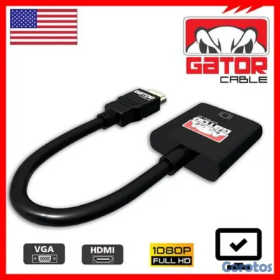 accesorios para electronica - CABLE ADAPTADOR HDMI A VGA -  1080P, HDTV, PC, PS3, DVD 2