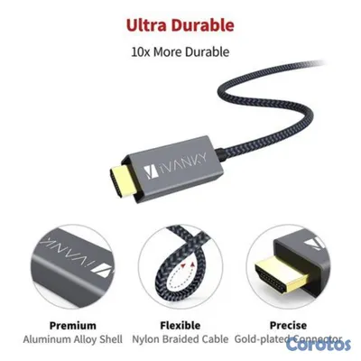accesorios para electronica - CABLE DISPLAYPORT A HDMI 6.6 PIES  2