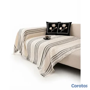 Manta a rayas para sofa de 130 x 180 cm