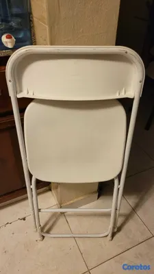 muebles y colchones - Sillas plegables de plástico con marco de acero 2