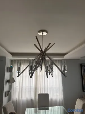 decoración y accesorios - Lampara de techo metal cilindros cristal Charo 2