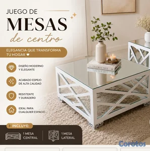 MESA DE CENTRO Y AUXILIAR 