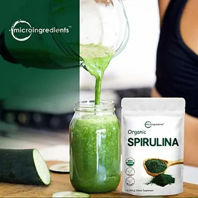 Salud y Equipamiento Médico - Espirulina Organica En Polvo - Micro Ingredients - 1 Lb 3