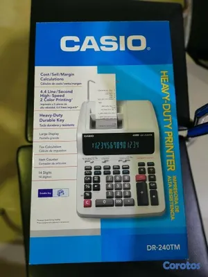 impresoras y scanners - CALCULADORA ,SUMADORA CASIO DR-240TM ,14 dígitos 
EN PANTALLA, DE USO PESADO  1