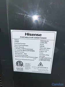 Aire Acondicionado Portátil Hisense. 