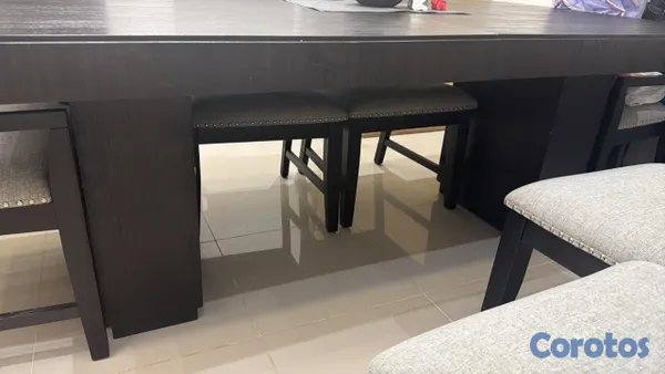 muebles y colchones - ¡VENDO ELEGANTE COMEDOR DE 8 SILLAS + MESITA AUXIL 4