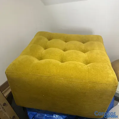 decoración y accesorios - Otoman color amarillo  3