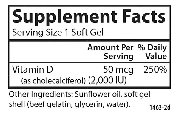 Salud y Equipamiento Médico - Vitamina D3 50mcg Carlson - Unidad - Unidad A $901 2