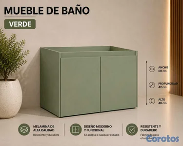 Mueble de Baño Moderno y Elegante en Melamina.