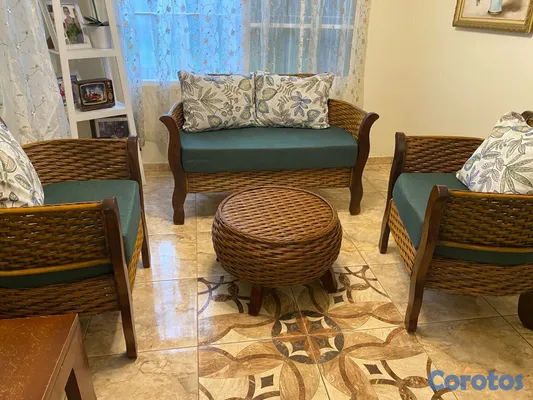 muebles y colchones -  Muebles en Mimbre y Rattan en caoba  3
