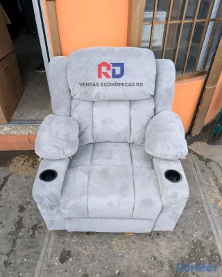 muebles y colchones - Sillón Levanta Persona Reclinable con Portavasos - Gris O marron / Nuevo 3